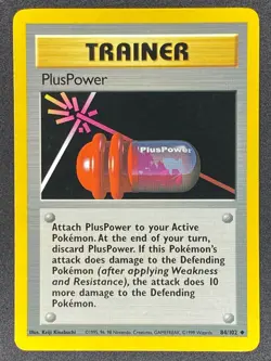Pokemon PlusPower 84/102 BS Base Set Unlimited LP/NM - Image 1