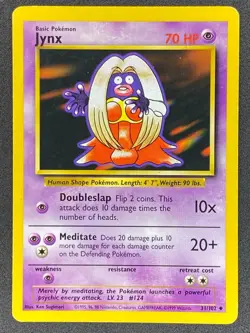 Pokemon Jynx 31/102 BS Base Set Unlimited LP/NM - Image 1