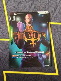 Citizens, Take A Stand - GD01-105 - R+ Alternate Art - Gundam Card Game TCG - Image 1