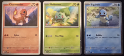 Bulbasaur Charmander Squirtle Pokemon Cards Cosmos Promo Set 046 047 048 NM 151 - Image 1