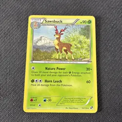 Sawsbuck 14/114 Black And White Non Holo Rare Pokemon MP - Image 1