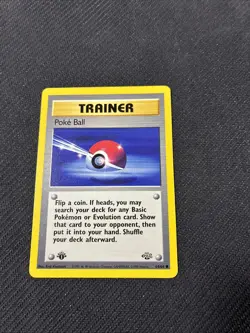 Poke Ball 64/64 1st Edition Jungle Pokemon NM - Image 1