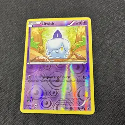 Litwick 58/101 Black White Noble Victories Reverse Holo Pokemon LP - Image 1