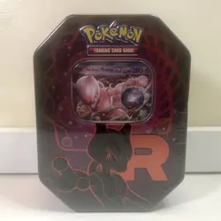 Pokemon TCG: Team Rocket Tin - Mewtwo ex (1 Foil Promo Card & 4 Booster Packs) - Image 1
