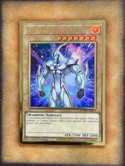 Yugioh Elemental HERO Neos MGED-EN004 Gold Rare 1st Ed NM - Image 1