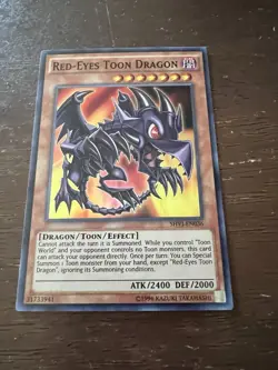 Konami Red-Eyes Toon Dragon Yu-Gi-Oh! TCG Toon Foil Super Rare SHVI-EN036 - Image 1