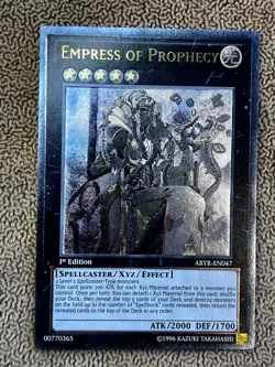Empress of Prophecy ABYR-EN047 1st Edition Ultimate Rare YuGiOh! NM EURO - Image 1