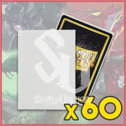 White 60 Matte Dragon Shield Sleeves Japanese Size 🐉for Yugioh Vanguard - Image 1