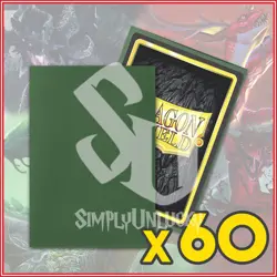 Emerald 60 Matte Dragon Shield Sleeves Japanese Size 🐉for Yugioh Vanguard - Image 1