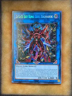 Yugioh D/D/D Sky King Zero Ragnarok DOOD-EN049 Secret Rare 1st Ed NM - Image 1