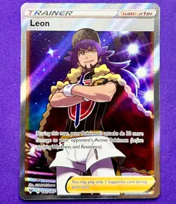 Leon 182/185 Holo Full Art | Vivid Voltage | 2020 Pokemon TCG Card | NM - Image 1