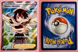 Zinnia's Resolve 203/203 Evolving Skies 2021 Pokemon Card | NM *Chip At Top Back - Image 3