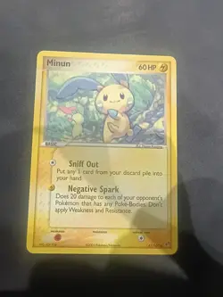 Pokemon TCG EX Deoxys Minun Card 41/107 Lp+/Nm- Condition - Image 3