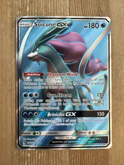 Suicune GX - 200/214 Pokemon Lost Thunder Sun Moon Full Art Ultra Rare Card VLP - Image 1