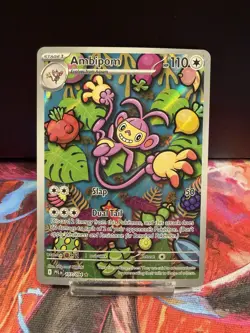 Pokemon Card Ambipom 107/094 Phantasmal Flames Illustration Rare NM - Image 1