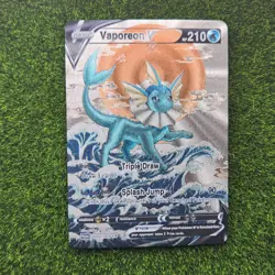Vaporeon Pokemon TCG Custom Textured DIY Holo Foil Card Anime - Image 2