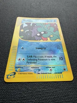 Shellder 129/165 Expedition Reverse Holo Pokemon Card E-Reader 2002 DMG - Image 2