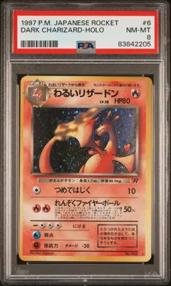 Dark Charizard Holo #6 Pokemon Graded Card PSA 8 - NM Rare Rocket Japanese UK - Image 1