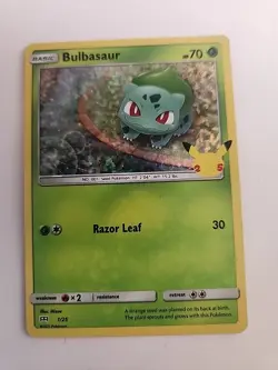 Pokemon Bulbasaur McDonald's 1/25 Holo Card 2021 25th Anniversary Promo - Image 1