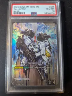 Gundam TCG Dual Impact Tallgeese R+ Card GD02 - 005 R+ PSA 10 GEM MT - Image 1