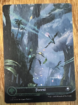 MTG Edge of Eternities, Forest - Borderless Galaxy Foil - Image 1