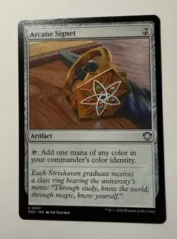 Arcane Signet 127 SOC UC MTG Commander: Secrets of Strixhaven NM - Image 1
