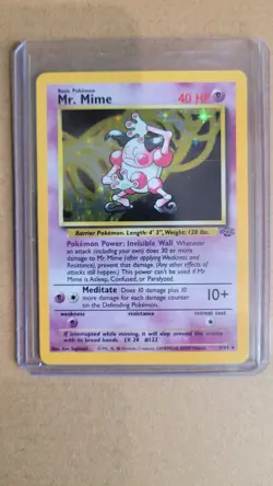 Pokemon TCG Mr. Mime Jungle 6/64 Holo Unlimited Holo Rare - Image 1