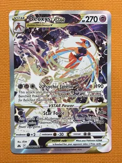Pokemon Deoxys VSTAR TCG Crown Zenith Galarian Gallery Ultra Rare Card GG46/GG70 - Image 1