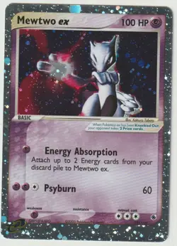 Mewtwo ex Ruby/Saphire Holofoil Ultra Rare Pokemon Card Near Mint Ungraded - Image 1