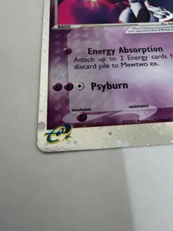 Mewtwo ex Ruby/Saphire Holofoil Ultra Rare Pokemon Card Near Mint Ungraded - Image 4