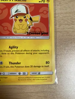 Pokemon TCG Ash's Pikachu SM109 Promo Card NM - Image 4