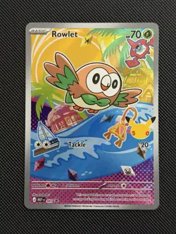 🔥 Rowlet 043 MEP First Partner Series 1 Illustration Rare Promo Pokemon TCG - Image 1