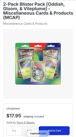Pokemon Day 2026 Collection & Enhanced 2-Pack Blister (Oddish Gloom & Vileplume) - Image 4