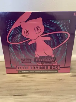 Pokemon Sword & Shield Fusion Strike Elite Trainer Box Mew Collector Booster - Image 1