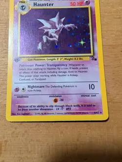 Pokemon TCG Haunter Fossil Holo Rare 1st Edition 6/62 Stage 1 50 HP English - Image 5
