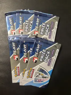 Play! Pokemon Prize Pack Series Three (3) - Factory Sealed Lot Of 6 - Image 1
