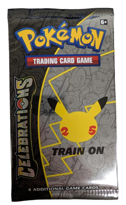 Pokemon TCG Celebrations Booster Pack Sealed Unweighed 25th Anniversary Logo ENG - Image 1