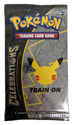 Pokemon TCG Celebrations Booster Pack Sealed Unweighed 25th Anniversary Logo ENG - Image 1