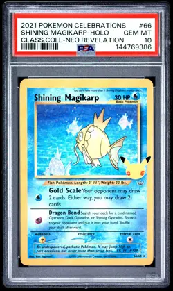 2021 POKEMON CELEBRATIONS CLASSIC COLLECTION #66 SHINING MAGIKARP-HOLO PSA 10 - Image 1