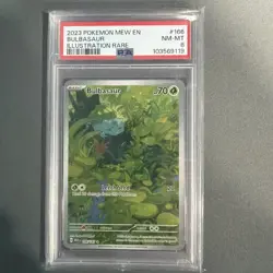 PSA 8 Bulbasaur 2023 S & V 151 Illustration Rare FA Holo 166/165 Pokemon - Image 1