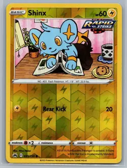 Shinx 39/159 Crown Zenith Common Reverse Holo Pokemon TCG 2023 - Image 1
