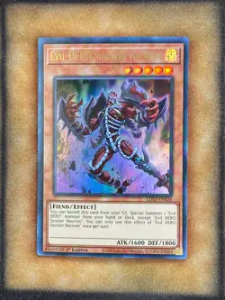 Yugioh Evil HERO Sinister Necrom LDS3-EN026 Ultra Rare 1st Ed GOLD NM - Image 1
