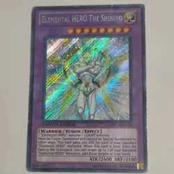 Yu-Gi-Oh! Elemental HERO The Shining PRC1-ENV01 Secret Rare 2012 Tin Holo - Image 4