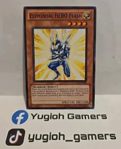 YUGIOH ELEMENTAL HERO FLASH GENF UNLIMITED COMMON LIGHT PLAYED - Image 1
