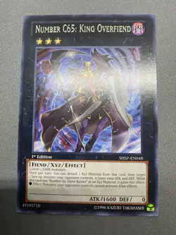 Yu-Gi-Oh! Number C65: King Overfiend Rare 1st Edition SHSP-EN048 NM/M - Image 1