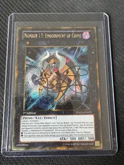 Yugioh Number 13: Embodiment of Crime PGLD-EN023 1st Edition LP - Image 1