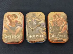 Bandai Namco One Piece Card Game Tin Pack Set Vol.2 Booster Promo Luffy Ace - Image 1
