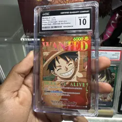 One Piece Monkey D. Luffy Pillars of Strength OP03 Wanted Poster ST01-012 Cgc 10 - Image 1