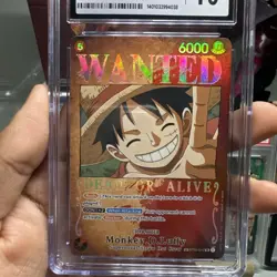 One Piece Monkey D. Luffy Pillars of Strength OP03 Wanted Poster ST01-012 Cgc 10 - Image 2