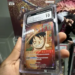 One Piece Monkey D. Luffy Pillars of Strength OP03 Wanted Poster ST01-012 Cgc 10 - Image 3